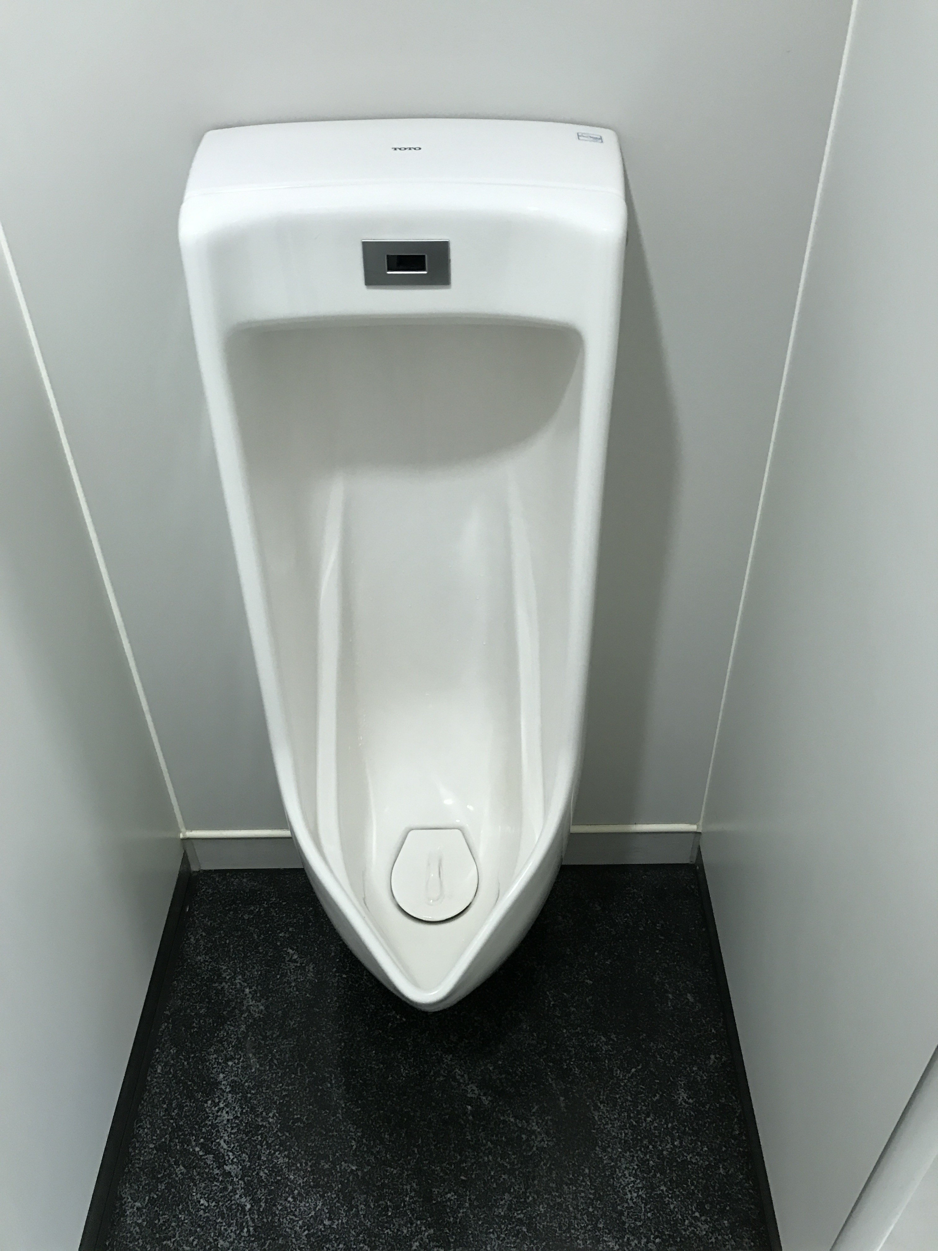 法人の定期清掃で磨いた小便器と周囲の実写真