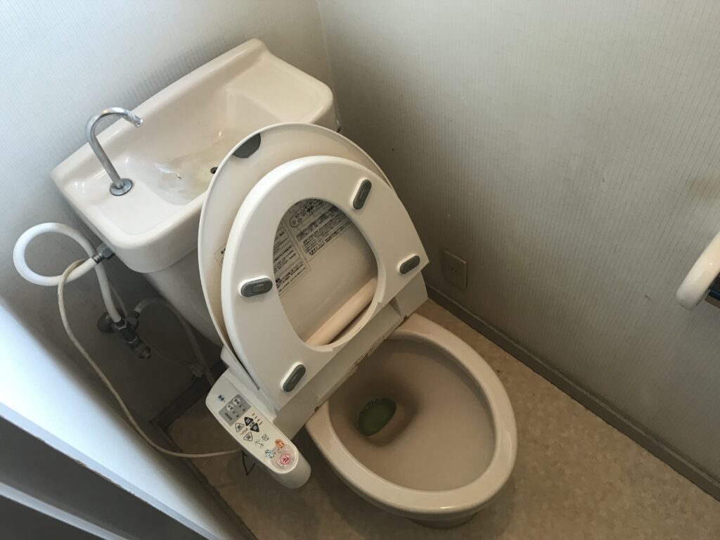 トイレ全体を撮影した清掃前の記録