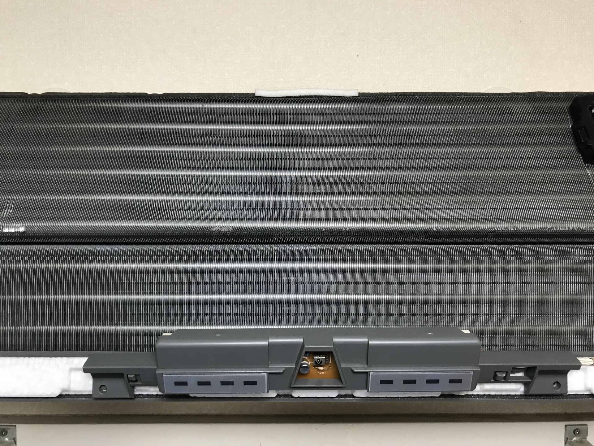 洗浄後の熱交換器。